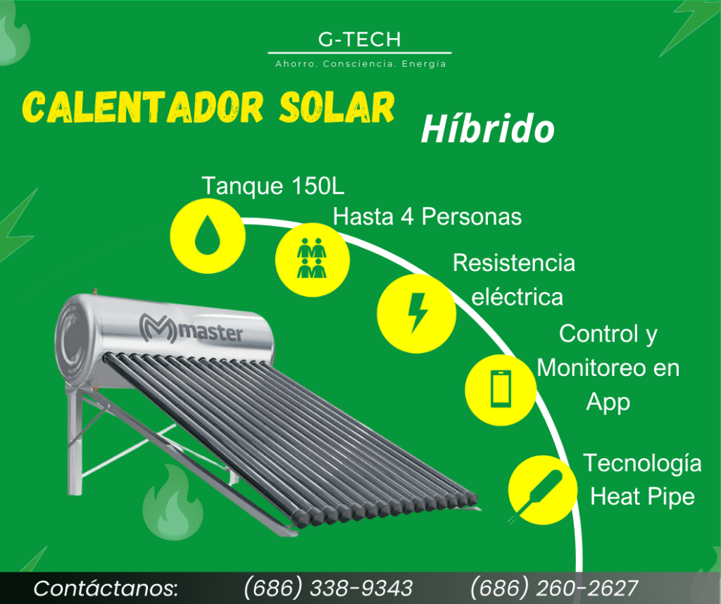 calentador solar híbrido en mexicali