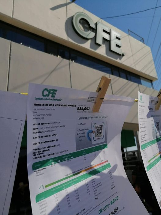 Manifestación de Recibos Locos en CFE Mexicali