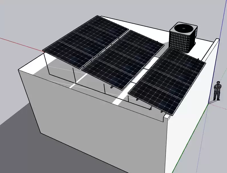 análisis de sombras y ubicación de paneles solares