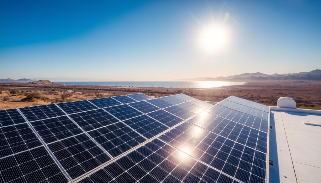 paneles solares instalados en un domicilio en san felipe