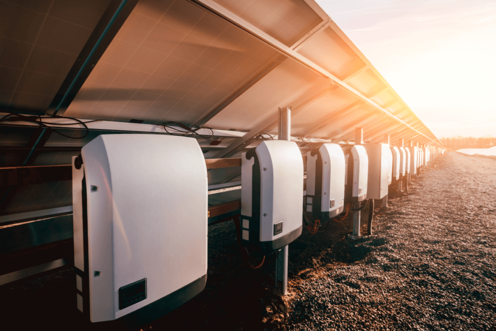 Inversor central en campo fotovoltaico