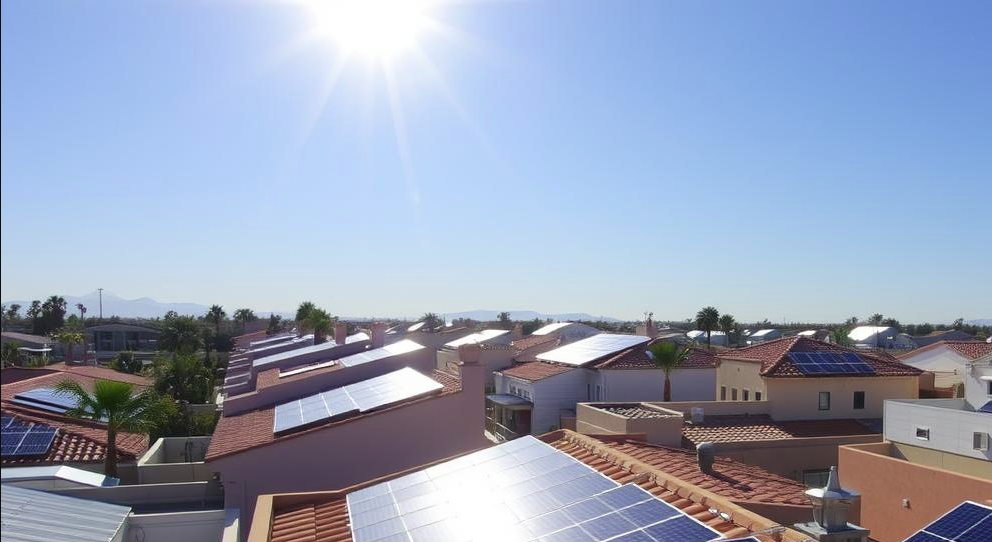 Instalación de paneles solares en San Pedro, Residencial, Mexicali