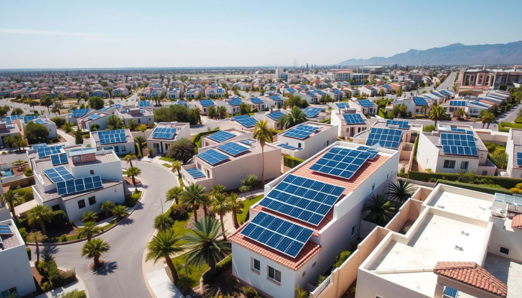 Dramatización de tipos de instalación de paneles solares en San Pedro, Residencial