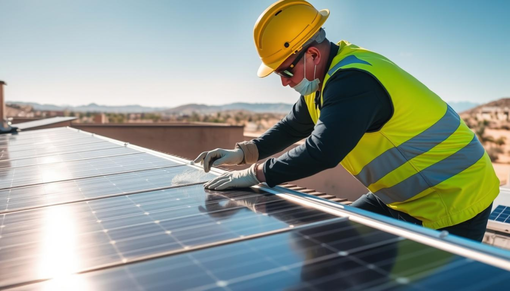 Preparación para puesta en marcha de paneles solares en Montecarlo, Residencial. Mexicali, Baja California