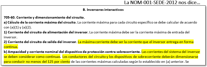 corriente máxima nom-001-sede-2012