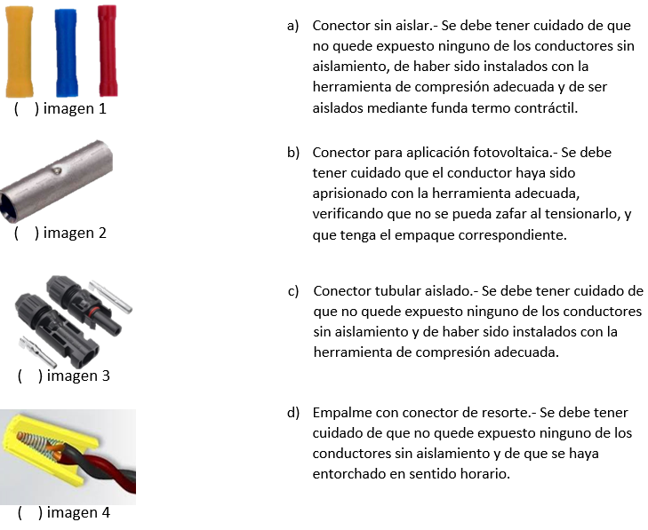 tipos de empalmes de conductores en certificación ec0586.01