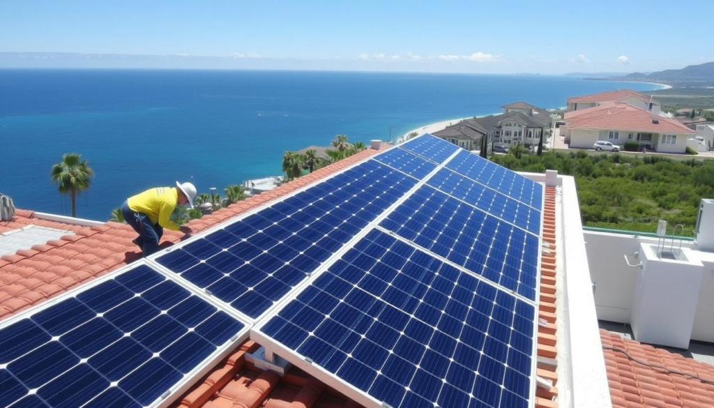 Instalación de sistemas híbridos con paneles solares en san felipe