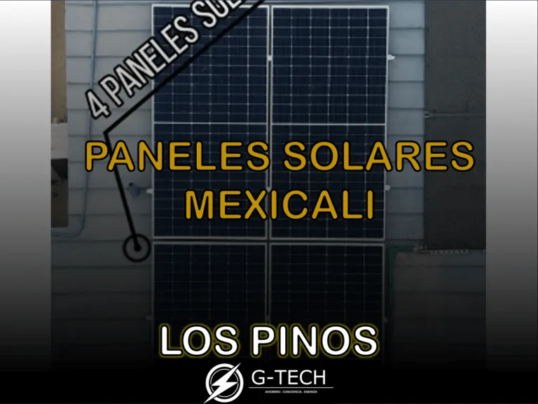 4 paneles solares en los pinos, Mexicali